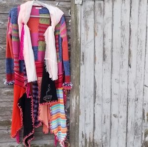 Sweater Coat Boho Upcycled Patchwork ArtWear